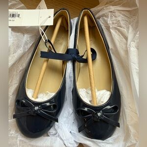 NWT Janie & Jack Navy Ballet Flats SIZE 12
